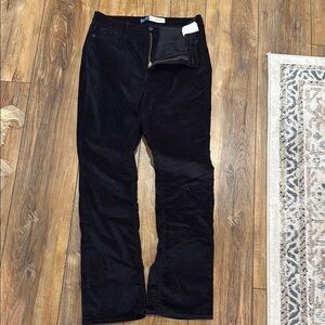 Women’s black suede boot cut pants